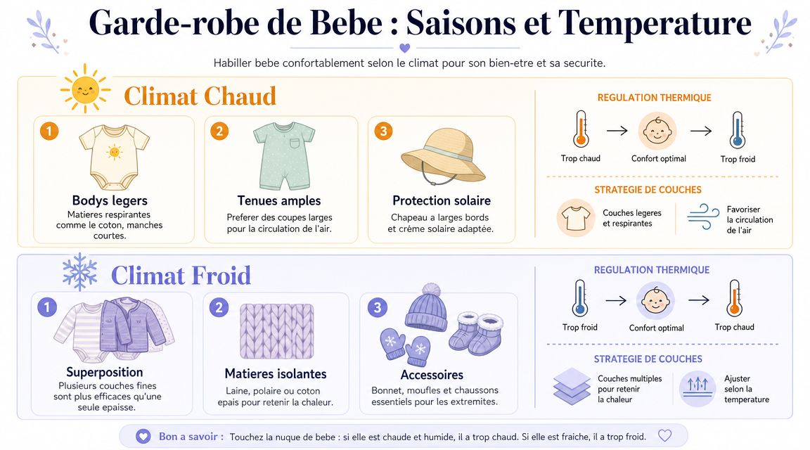 Adapter la garde-robe de bébé à chaque saison